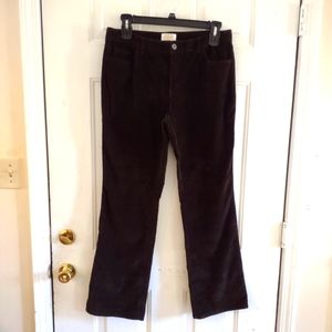 Talbots Corduroy Stretch Brown Women's Pants. Size 12.